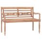 Preview: ARDEBO.de - Batavia-Bank 120 cm Weiß Massivholz Teak