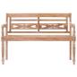 Preview: Batavia-Bank 120 cm Weiß Massivholz Teak