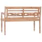 Preview: Batavia-Bank 120 cm Weiß Massivholz Teak