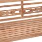 Preview: Batavia-Bank 120 cm Weiß Massivholz Teak