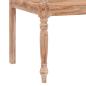 Preview: Batavia-Bank 120 cm Weiß Massivholz Teak