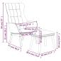 Preview: Relaxsessel mit Hocker Blau Stoff
