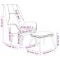 Preview: Relaxsessel mit Hocker Blau Stoff