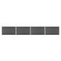 Preview: ARDEBO.de - Zaunelement Set WPC 699x105 cm Schwarz