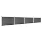 Preview: Zaunelement Set WPC 699x105 cm Schwarz