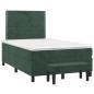 Preview: Boxspringbett mit Matratze Dunkelgrün 120x190 cm Samt