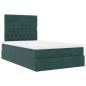 Preview: Ottoman-Bett mit Matratzen Dunkelgrün 120x190 cm Samt
