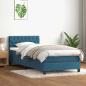 Preview: Boxspringbett mit Matratze Dunkelblau 90x220 cm Samt