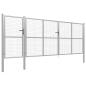 Preview: Gartentor Stahl 500×150 cm Silbern