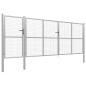 Preview: Gartentor Stahl 500×150 cm Silbern
