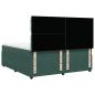 Preview: Boxspringbett mit Matratze Dunkelgrün 200x200 cm Samt