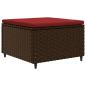 Preview: 8-tlg. Garten-Lounge-Set mit Kissen Braun Poly Rattan