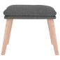 Preview: Fußhocker Hellgrau 45x29,5x35 cm Stoff