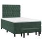 Preview: Boxspringbett mit Matratze Dunkelgrün 120x200 cm Samt