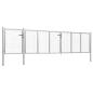 Preview: Gartentor Stahl 500×100 cm Silbern