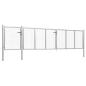 Preview: Gartentor Stahl 500×100 cm Silbern