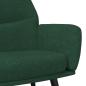 Preview: Relaxsessel mit Hocker Dunkelgrün Stoff
