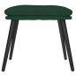 Preview: Relaxsessel mit Hocker Dunkelgrün Stoff
