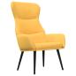 Preview: Relaxsessel mit Hocker Senfgelb Stoff