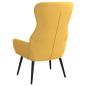 Preview: Relaxsessel mit Hocker Senfgelb Stoff