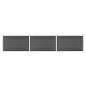Preview: ARDEBO.de - Zaunelement Set WPC 526x105 cm Schwarz