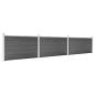 Preview: Zaunelement Set WPC 526x105 cm Schwarz