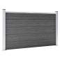 Preview: Zaunelement Set WPC 526x105 cm Schwarz
