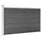 Preview: Zaunelement Set WPC 526x105 cm Schwarz