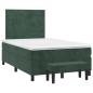 Preview: Boxspringbett mit Matratze Dunkelgrün 120x190 cm Samt