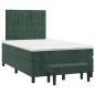 Preview: Boxspringbett mit Matratze Dunkelgrün 120x190 cm Samt