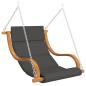 Preview: Hollywoodschaukel mit Auflage Massivholz Fichte mit Teak-Finish