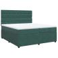 Preview: Boxspringbett mit Matratze Dunkelgrün 200x200 cm Samt