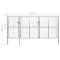 Preview: Gartentor Stahl 400 x 150 cm Silbern