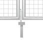Preview: Gartentor Stahl 400 x 150 cm Silbern