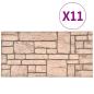 Preview: 3D-Wandpaneele 10 Stk. Beige Backstein-Optik EPS