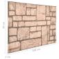 Preview: 3D-Wandpaneele 10 Stk. Beige Backstein-Optik EPS