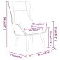 Preview: Relaxsessel mit Hocker Creme Stoff