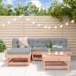 Preview: ARDEBO.de - 5-tlg. Garten-Lounge-Set mit Kissen Massivholz Douglasie