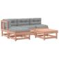 Preview: 5-tlg. Garten-Lounge-Set mit Kissen Massivholz Douglasie