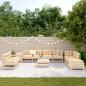 Preview: 11-tlg. Garten-Sofagarnitur Massivholz Kiefer