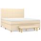 Preview: Boxspringbett mit Matratze Creme 160x200 cm Stoff