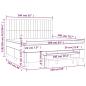 Preview: Boxspringbett mit Matratze Creme 160x200 cm Stoff