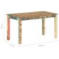 Preview: Esstisch Altholz Massiv 140x70x76 cm