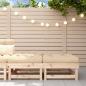 Preview: ARDEBO.de - Gartenhocker mit Kissen 2 Stk. Massivholz Kiefer