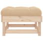 Preview: Gartenhocker mit Kissen 2 Stk. Massivholz Kiefer