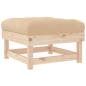 Preview: Gartenhocker mit Kissen 2 Stk. Massivholz Kiefer