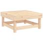 Preview: Gartenhocker mit Kissen 2 Stk. Massivholz Kiefer