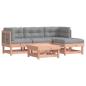 Preview: 5-tlg. Garten-Lounge-Set mit Kissen Massivholz Douglasie