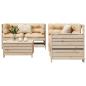 Preview: ARDEBO.de - 5-tlg. Garten-Sofagarnitur Massivholz Kiefer