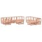 Preview: 10-tlg. Garten-Lounge-Set mit Kissen Massivholz Douglasie